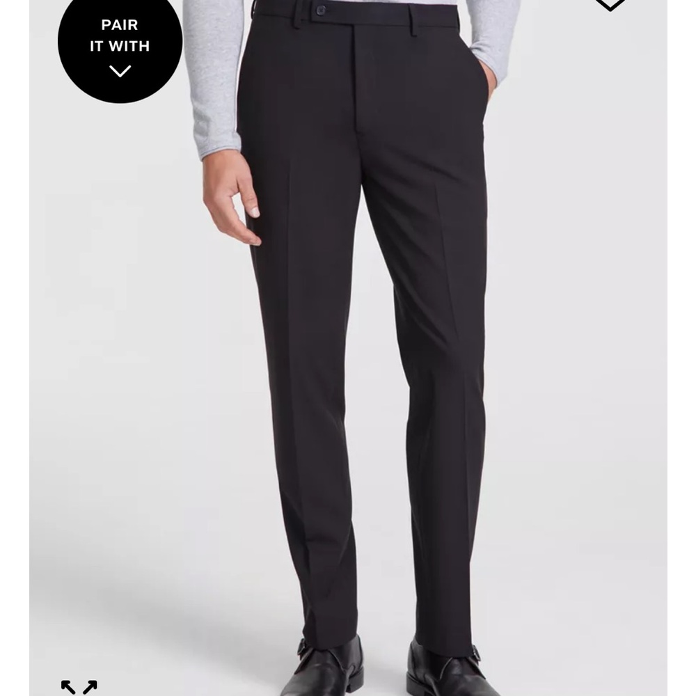 Calvin Klein Men's Classic Black Suit Pants